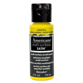 DECOART AMERICANA MULTI SURFACE SATIN ACRYLIC PAINT - 59 ML (2 OZ) - SCHOOL BUS (515)